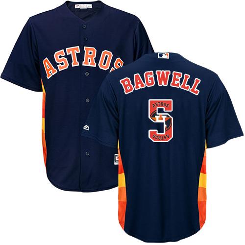 Astros #5 Jeff Bagwell Navy Blue Team Logo Fashion Stitched MLB Jersey Astros #5 Jeff Bagwell Navy Blue Team Logo Fashion Stitched MLB Jersey