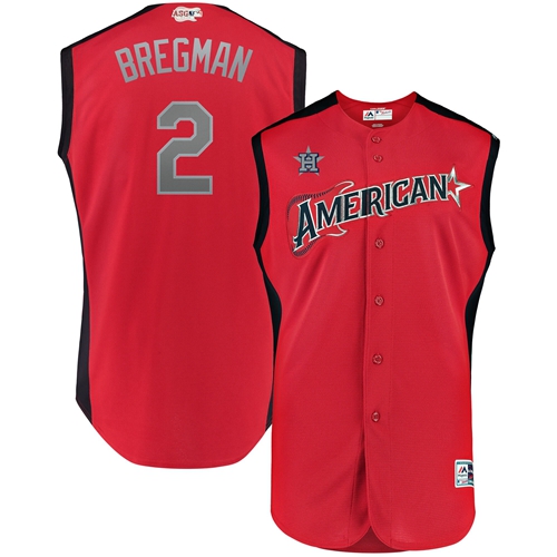 Astros #2 Alex Bregman Red 2019 All-Star American League Stitched MLB Jersey Astros #2 Alex Bregman Red 2019 All-Star American League Stitched MLB Jersey