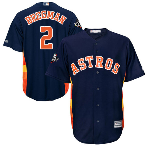 Astros #2 Alex Bregman Navy Blue New Cool Base 2019 World Series Bound Stitched MLB Jersey Astros #2 Alex Bregman Navy Blue New Cool Base 2019 World Series Bound Stitched MLB Jersey