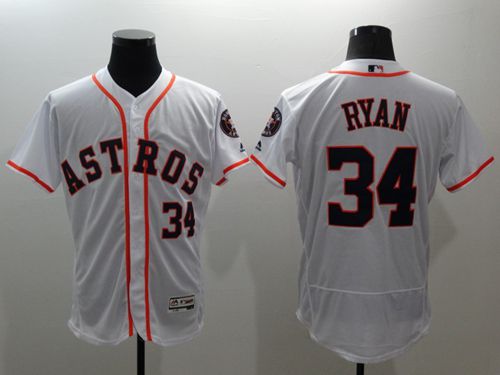 Astros #34 Nolan Ryan White Flexbase Authentic Collection Stitched MLB Jersey Astros #34 Nolan Ryan White Flexbase Authentic Collection Stitched MLB Jersey