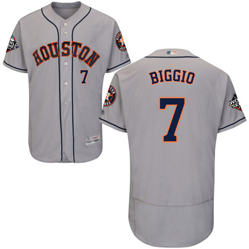 Astros #7 Craig Biggio Grey Flexbase Authentic Collection 2019 World Series Bound Stitched MLB Jersey Astros #7 Craig Biggio Grey Flexbase Authentic Collection 2019 World Series Bound Stitched MLB Jersey