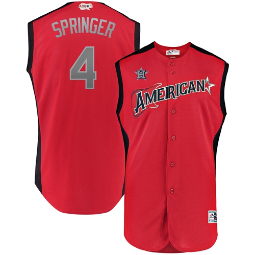 Astros #4 George Springer Red 2019 All-Star American League Stitched MLB Jersey Astros #4 George Springer Red 2019 All-Star American League Stitched MLB Jersey