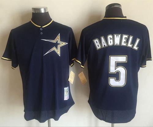 Mitchell And Ness 1997 Astros #5 Jeff Bagwell Navy Blue Throwback Stitched MLB Jersey Mitchell And Ness 1997 Astros #5 Jeff Bagwell Navy Blue Throwback Stitched MLB Jersey