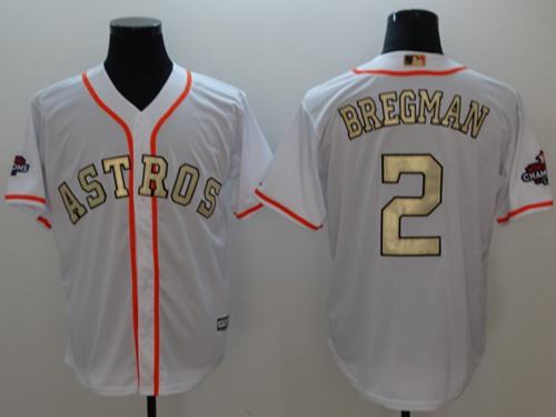 Astros #2 Alex Bregman White 2017 World Series Champions Gold Program Cool Base Stitched MLB Jersey Astros #2 Alex Bregman White 2017 World Series Champions Gold Program Cool Base Stitched MLB Jersey