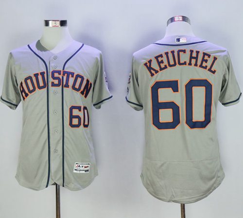 Astros #60 Dallas Keuchel Grey Flexbase Authentic Collection Stitched MLB Jersey Astros #60 Dallas Keuchel Grey Flexbase Authentic Collection Stitched MLB Jersey
