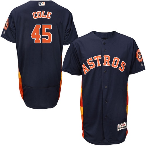 Astros #45 Gerrit Cole Navy Blue Flexbase Authentic Collection Stitched MLB Jersey Astros #45 Gerrit Cole Navy Blue Flexbase Authentic Collection Stitched MLB Jersey