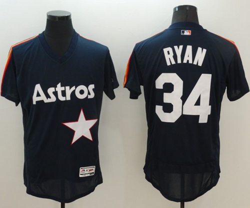 Astros #34 Nolan Ryan Navy Blue Flexbase Authentic Collection Cooperstown Stitched MLB Jersey Astros #34 Nolan Ryan Navy Blue Flexbase Authentic Collection Cooperstown Stitched MLB Jersey
