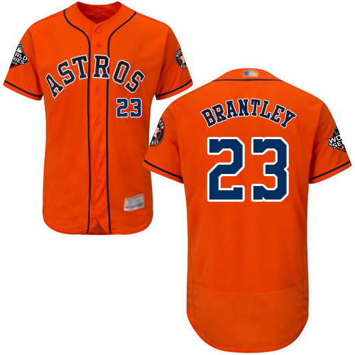Astros #23 Michael Brantley Orange Flexbase Authentic Collection 2019 World Series Bound Stitched MLB Jersey Astros #23 Michael Brantley Orange Flexbase Authentic Collection 2019 World Series Bound Stitched MLB Jersey