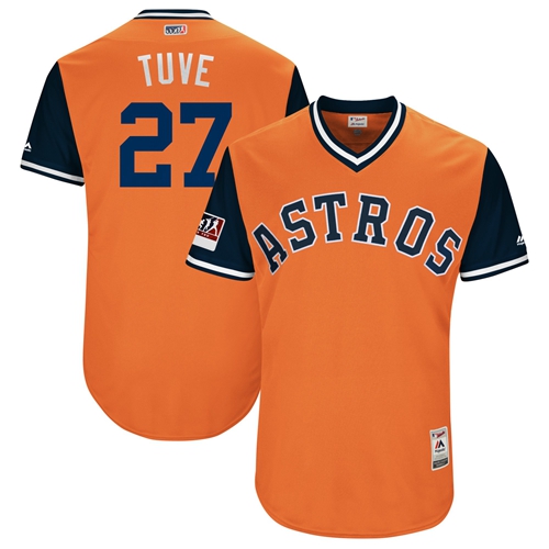 Astros #27 Jose Altuve Orange "Tuve" Players Weekend Authentic Stitched MLB Jersey Astros #27 Jose Altuve Orange "Tuve" Players Weekend Authentic Stitched MLB Jersey