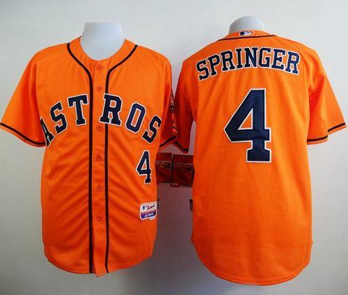 Astros #4 George Springer Orange Cool Base Stitched MLB Jersey Astros #4 George Springer Orange Cool Base Stitched MLB Jersey