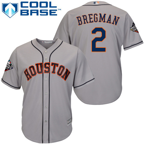 Astros #2 Alex Bregman Grey New Cool Base 2019 World Series Bound Stitched MLB Jersey Astros #2 Alex Bregman Grey New Cool Base 2019 World Series Bound Stitched MLB Jersey