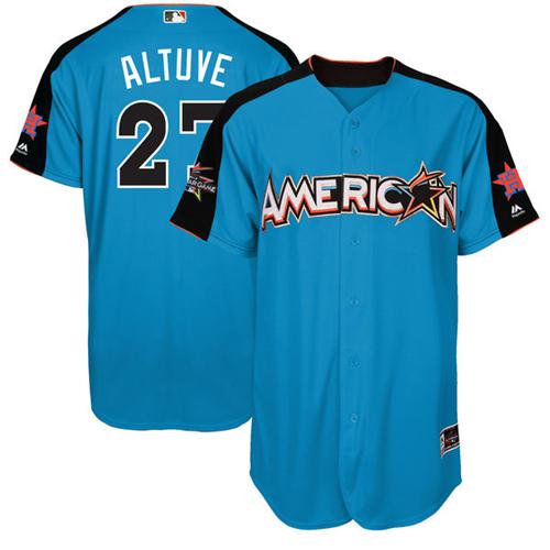 Astros #27 Jose Altuve Blue 2017 All-Star American League Stitched MLB Jersey Astros #27 Jose Altuve Blue 2017 All-Star American League Stitched MLB Jersey