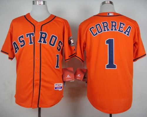 Astros #1 Carlos Correa Orange Cool Base Stitched MLB Jersey Astros #1 Carlos Correa Orange Cool Base Stitched MLB Jersey
