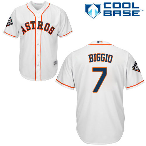 Astros #7 Craig Biggio White New Cool Base 2019 World Series Bound Stitched MLB Jersey Astros #7 Craig Biggio White New Cool Base 2019 World Series Bound Stitched MLB Jersey