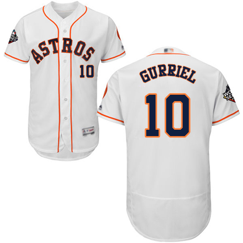 Astros #10 Yuli Gurriel White Flexbase Authentic Collection 2019 World Series Bound Stitched MLB Jersey Astros #10 Yuli Gurriel White Flexbase Authentic Collection 2019 World Series Bound Stitched MLB Jersey