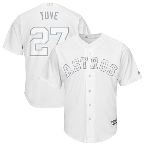 Astros #27 Jose Altuve White 