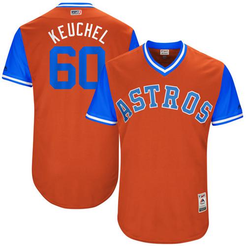 Astros #60 Dallas Keuchel Orange 