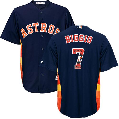 Astros #7 Craig Biggio Navy Blue Team Logo Fashion Stitched MLB Jersey Astros #7 Craig Biggio Navy Blue Team Logo Fashion Stitched MLB Jersey