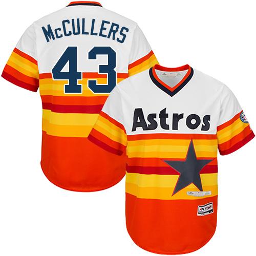 Astros #43 Lance McCullers White/Orange Flexbase Authentic Collection Cooperstown Stitched MLB Jersey Astros #43 Lance McCullers White/Orange Flexbase Authentic Collection Cooperstown Stitched MLB Jersey