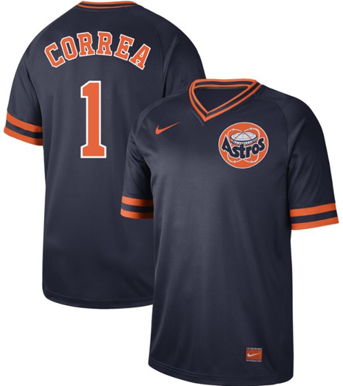 Nike Astros #1 Carlos Correa Navy Authentic Cooperstown Collection Stitched MLB Jersey Nike Astros #1 Carlos Correa Navy Authentic Cooperstown Collection Stitched MLB Jersey