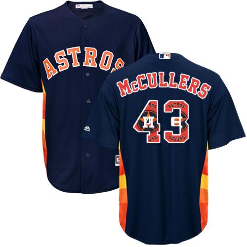 Astros #43 Lance McCullers Navy Blue Team Logo Fashion Stitched MLB Jersey Astros #43 Lance McCullers Navy Blue Team Logo Fashion Stitched MLB Jersey