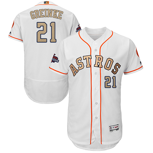 Astros #21 Zack Greinke White FlexBase Authentic 2018 Gold Program Cool Base Stitched MLB Jersey Astros #21 Zack Greinke White FlexBase Authentic 2018 Gold Program Cool Base Stitched MLB Jersey