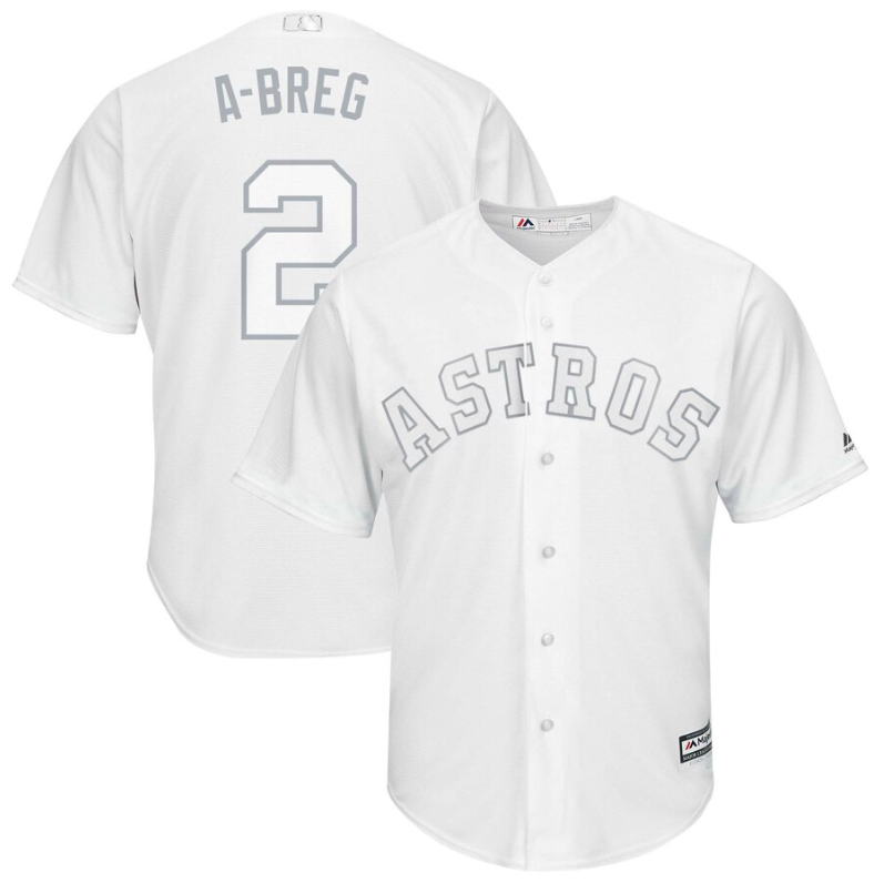 Astros #2 Alex Bregman White "A-Breg" Players Weekend Cool Base Stitched MLB Jersey Astros #2 Alex Bregman White "A-Breg" Players Weekend Cool Base Stitched MLB Jersey