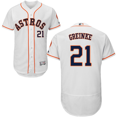 Astros #21 Zack Greinke White Flexbase Authentic Collection Stitched MLB Jersey Astros #21 Zack Greinke White Flexbase Authentic Collection Stitched MLB Jersey