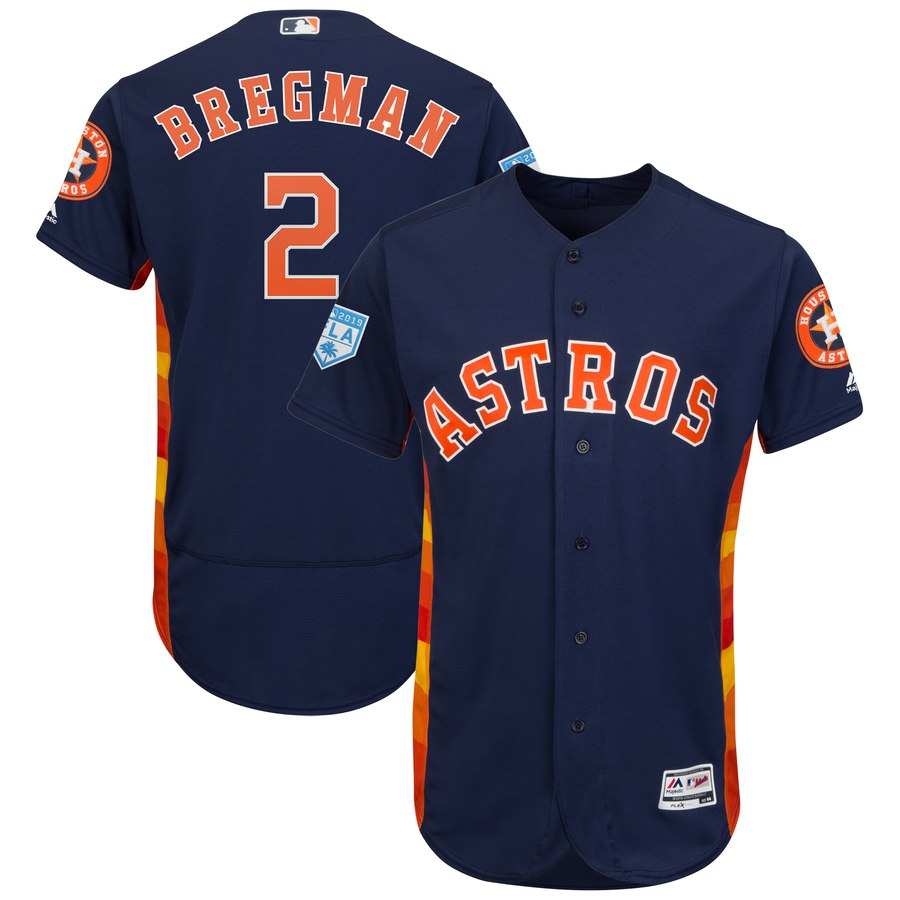 Astros #2 Alex Bregman Navy 2019 Spring Training Flex Base Stitched MLB Jersey Astros #2 Alex Bregman Navy 2019 Spring Training Flex Base Stitched MLB Jersey