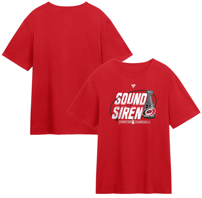 Men's Carolina Hurricanes Red 2026 Stanley Cup Champions Parade T-Shirt
