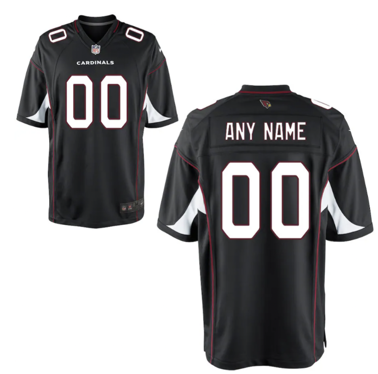 Men's Arizona Cardinals Custom Black Alternate Game Jersey Men's Arizona Cardinals Custom Black Alternate Game Jersey
