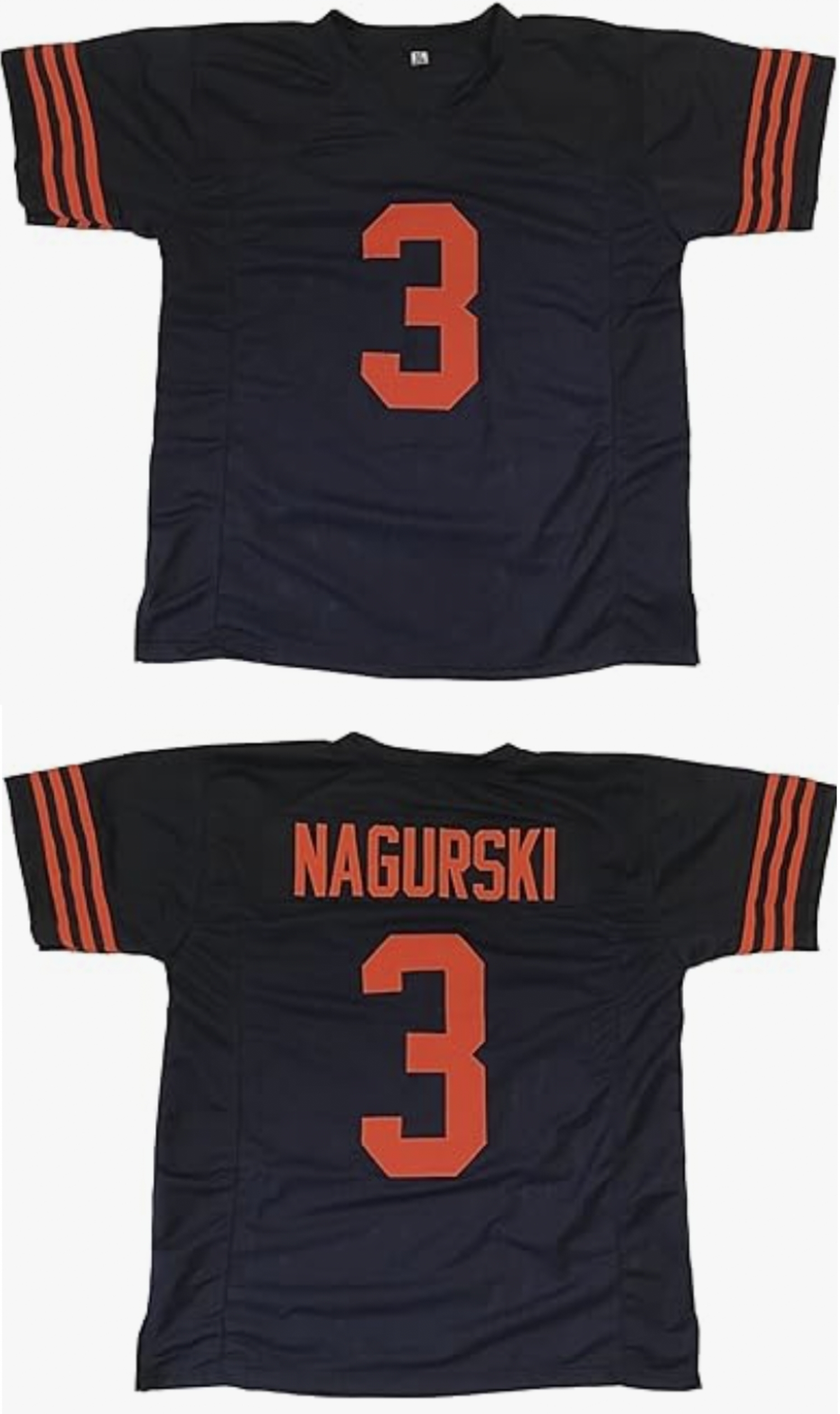 Men's #3 Bronk Nagurski Navy Blue Generic Stitched Football Jersey