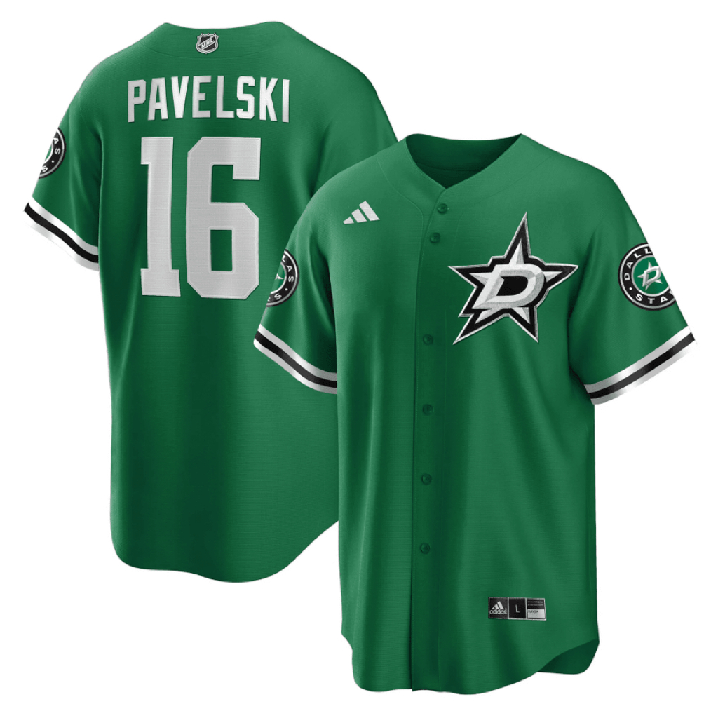 Men's Dallas Stars ACTIVE PLAYER Custom Green Stitched Baseball Jersey