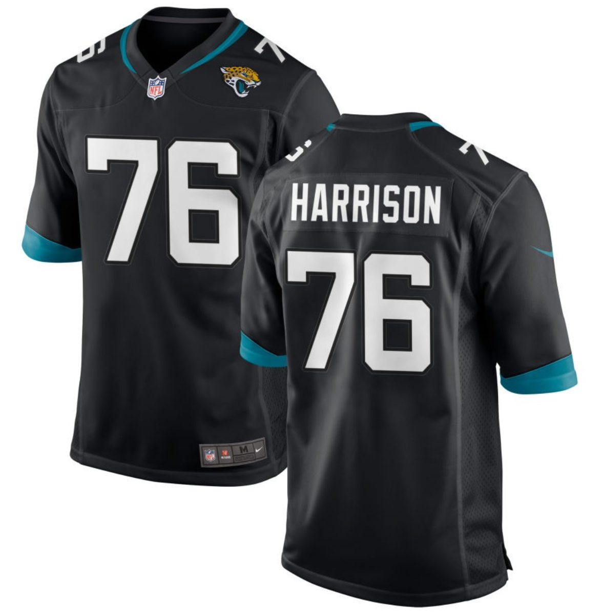 Men's Jacksonville Jaguars #76 Anton Harrison Black 2023 Draft Stitched Game Jersey Men's Jacksonville Jaguars #76 Anton Harrison Black 2023 Draft Stitched Game Jersey
