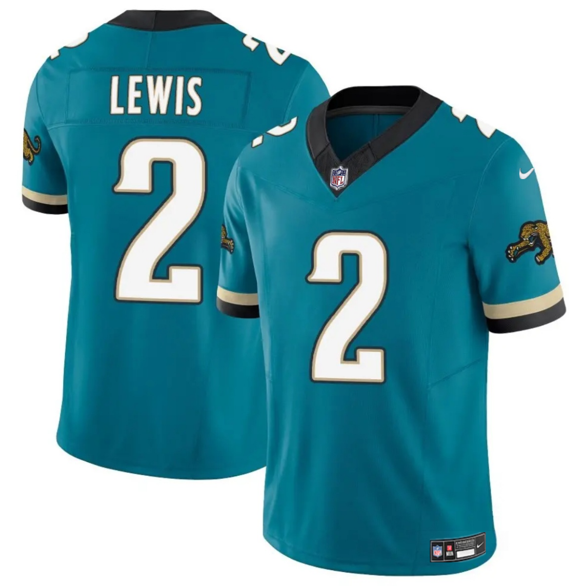 Men's Jacksonville Jaguars #2 Jourdan Lewis Teal 2025 F.U.S.E. Vapor Untouchable Limited Stitched Jersey Men's Jacksonville Jaguars #2 Jourdan Lewis Teal 2025 F.U.S.E. Vapor Untouchable Limited Stitched Jersey