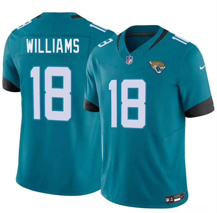 Men's Jacksonville Jaguars #18 C.J. Williams Teal 2026 Draft F.U.S.E. Vapor Untouchable Limited Stitched Jersey