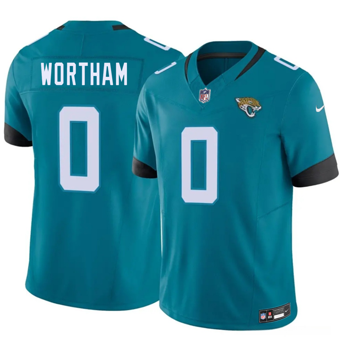 Men's Jacksonville Jaguars #0 Michael Wortham Teal 2026 Draft F.U.S.E. Vapor Untouchable Limited Stitched Jersey