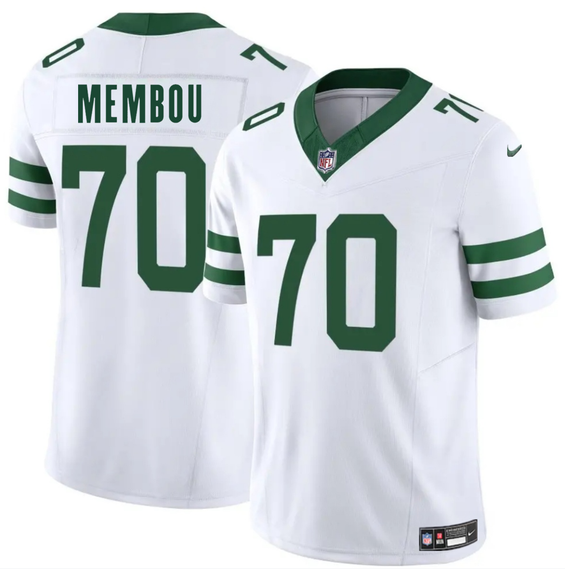 Men's New York Jets #70 Armand Membou White 2025 Draft F.U.S.E. Vapor Untouchable Limited Stitched Jersey Men's New York Jets #70 Armand Membou White 2025 Draft F.U.S.E. Vapor Untouchable Limited Stitched Jersey