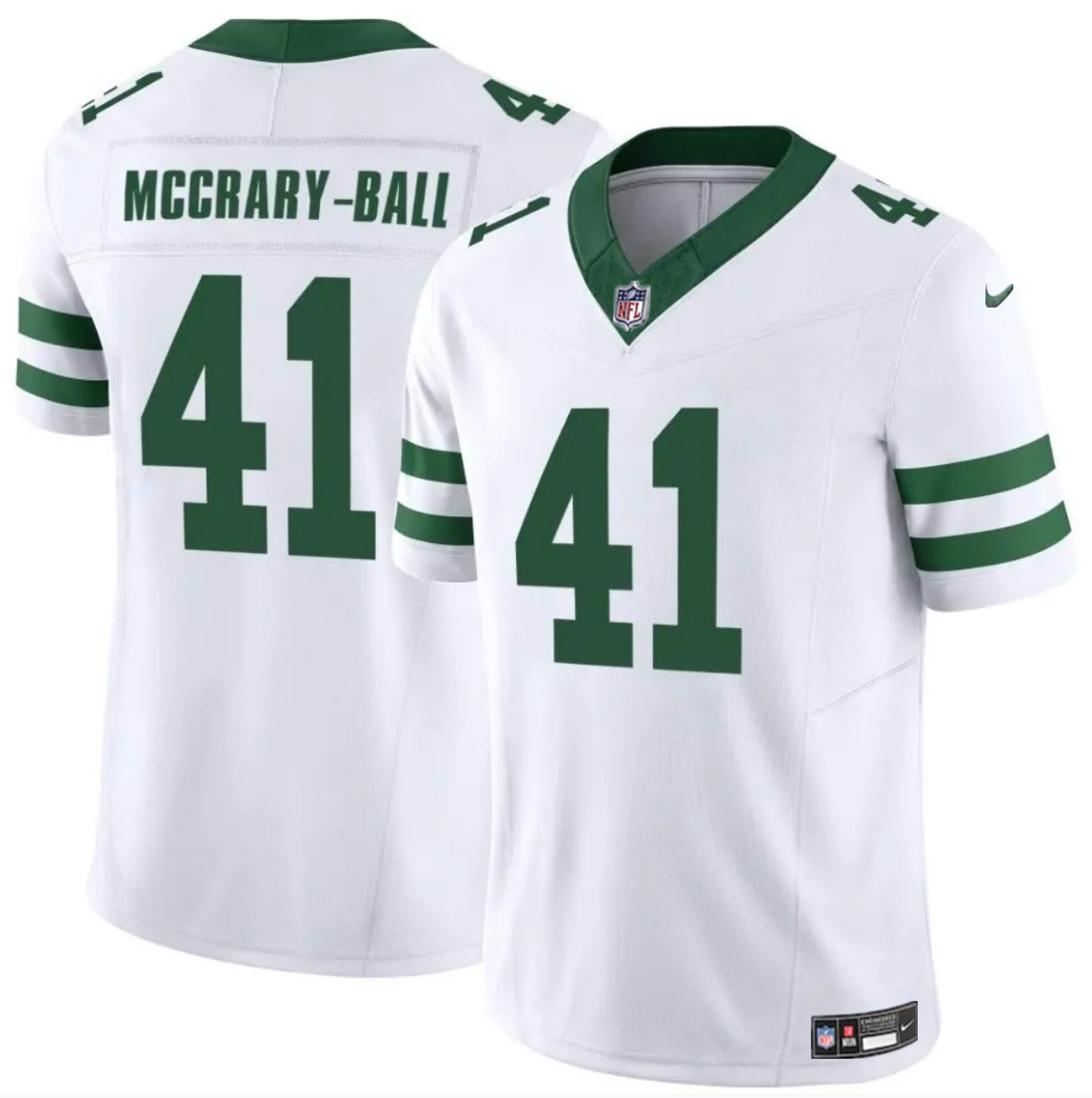 Men's New York Jets #41 Marcelino McCrary-Ball White 2025 F.U.S.E. Vapor Untouchable Limited Stitched Jersey Men's New York Jets #41 Marcelino McCrary-Ball White 2025 F.U.S.E. Vapor Untouchable Limited Stitched Jersey