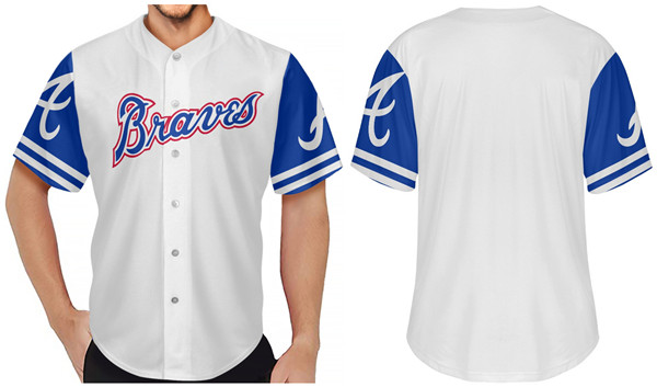 Men's Atlanta Braves White Baseball Jersey Men's Atlanta Braves White Baseball Jersey