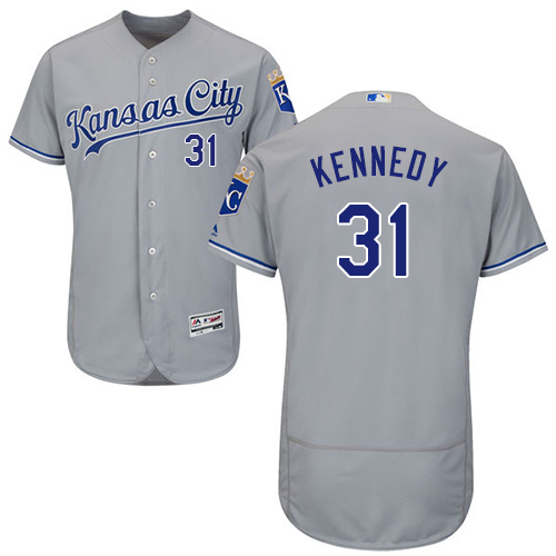 Royals #31 Ian Kennedy Grey Flexbase Authentic Collection Stitched MLB Jersey Royals #31 Ian Kennedy Grey Flexbase Authentic Collection Stitched MLB Jersey