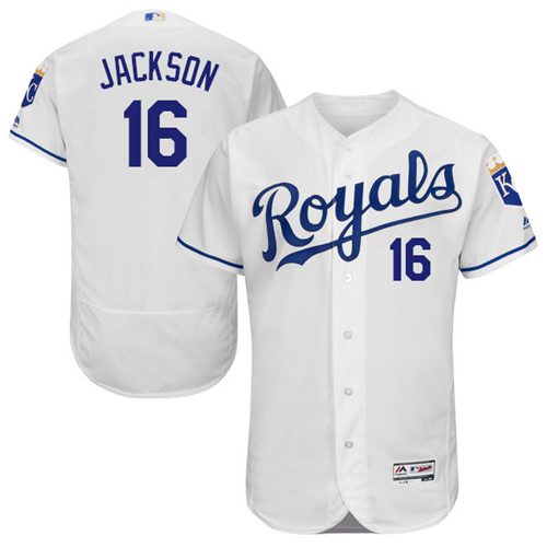 Royals #16 Bo Jackson White Flexbase Authentic Collection Stitched MLB Jersey Royals #16 Bo Jackson White Flexbase Authentic Collection Stitched MLB Jersey