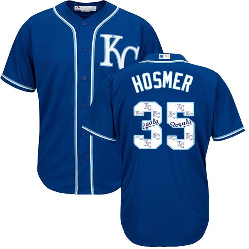 Royals #35 Eric Hosmer Royal Blue Team Logo Fashion Stitched MLB Jersey Royals #35 Eric Hosmer Royal Blue Team Logo Fashion Stitched MLB Jersey