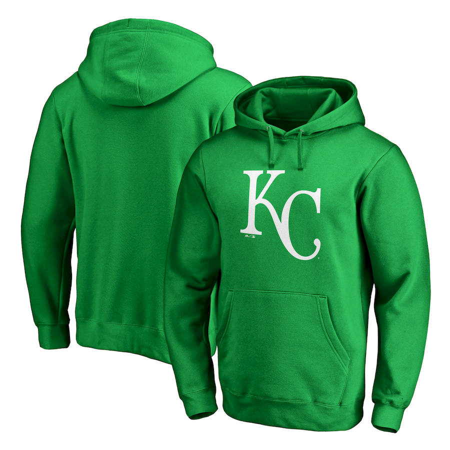 Kansas City Royals Majestic St. Patrick's Day White Logo Pullover Hoodie Kelly Green Kansas City Royals Majestic St. Patrick's Day White Logo Pullover Hoodie Kelly Green