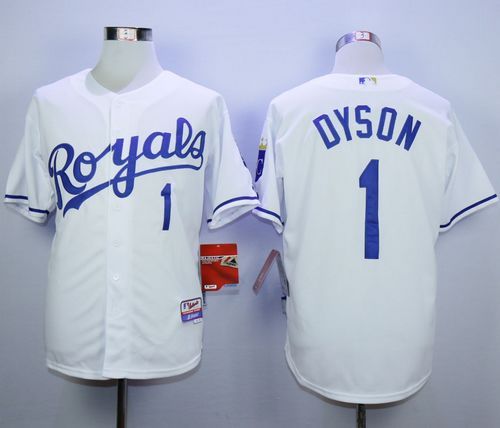 Royals #1 Jarrod Dyson White Cool Base Stitched MLB Jersey Royals #1 Jarrod Dyson White Cool Base Stitched MLB Jersey