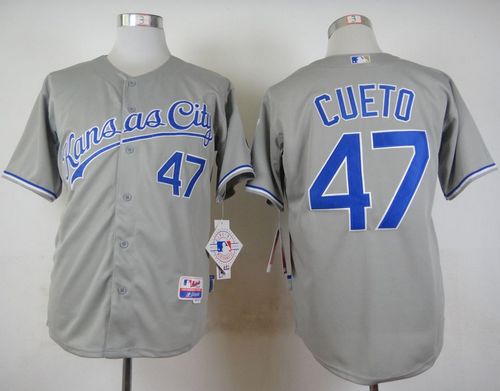 Royals #47 Johnny Cueto Grey Cool Base Stitched MLB Jersey Royals #47 Johnny Cueto Grey Cool Base Stitched MLB Jersey