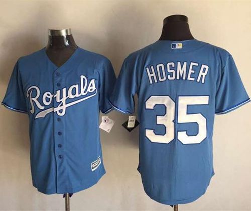 Royals #35 Eric Hosmer Light Blue New Cool Base Alternate 1 Stitched MLB Jersey Royals #35 Eric Hosmer Light Blue New Cool Base Alternate 1 Stitched MLB Jersey