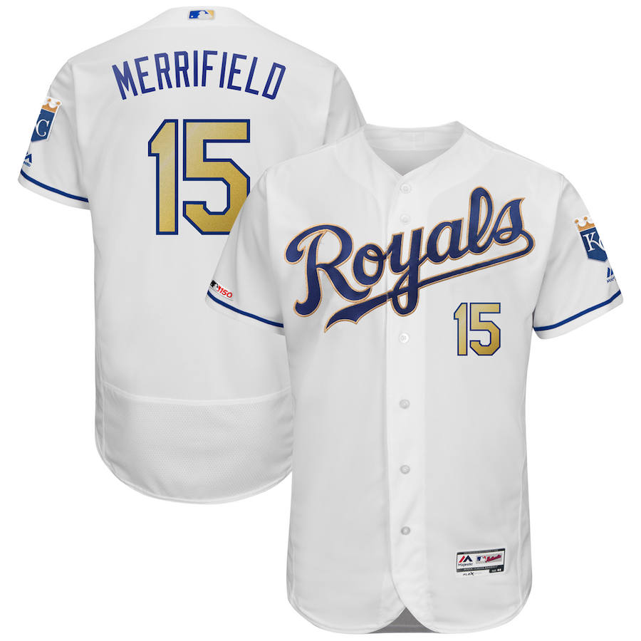 Kansas City Royals #15 Whit Merrifield Majestic Alternate Authentic Collection Flex Base Player Jersey White Kansas City Royals #15 Whit Merrifield Majestic Alternate Authentic Collection Flex Base Player Jersey White