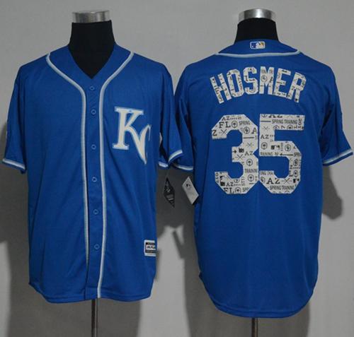 Royals #35 Eric Hosmer Royal Blue 2017 Spring Training Authentic Flex Base Stitched MLB Jersey Royals #35 Eric Hosmer Royal Blue 2017 Spring Training Authentic Flex Base Stitched MLB Jersey