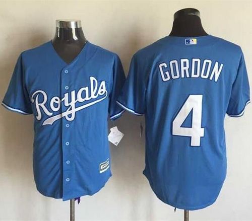 Royals #4 Alex Gordon Light Blue Alternate 1 New Cool Base Stitched MLB Jersey Royals #4 Alex Gordon Light Blue Alternate 1 New Cool Base Stitched MLB Jersey